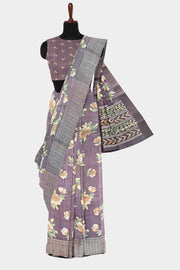 Silk Saree by Sarandhri Dola Silk Cambridge Saree Lilac Bloom Symphony x One Blouse
