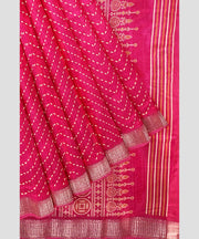 Silk Saree by Sarandhri Dola Silk with Jacquard Border Riddhi Zesty Scarlet Serenade x One Blouse