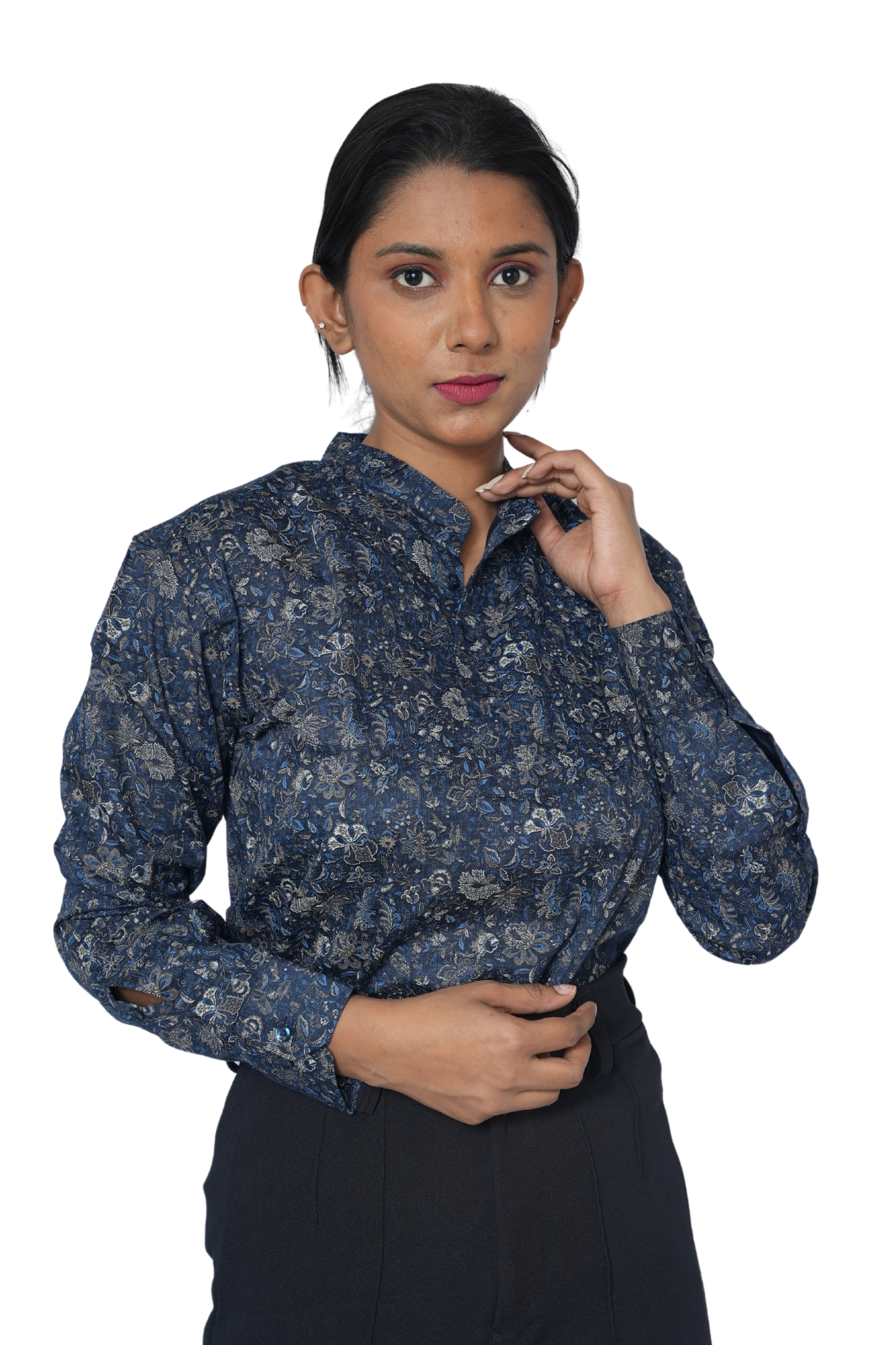 Short Kurta for Men &amp; Women Royal Indigo PanacheUnis | Premium Cotton-Satin Kurta Shirt