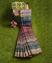 Kota Zari Silk Saree by Sarandhri Rasili Dazzling Prism Drapery x 2 Blouses