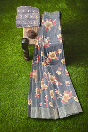 Silk Saree by Sarandhri Dola Silk Cambridge Saree Iris Rose Radiance x One Blouse