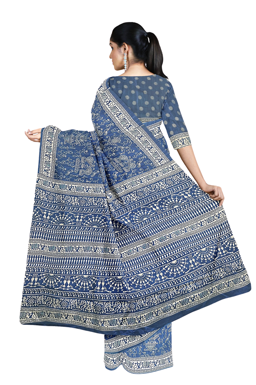 Silk Saree by Sarandhri Dola Silk Lux Silk Bluebird's Melody x One Blouse