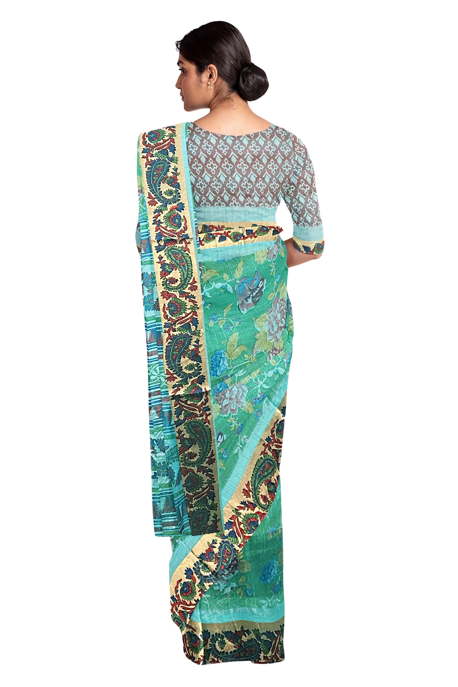 Silk Saree by Sarandhri Artisanal Dhaka Silk Enchanted Forest Drapes x One Blouse